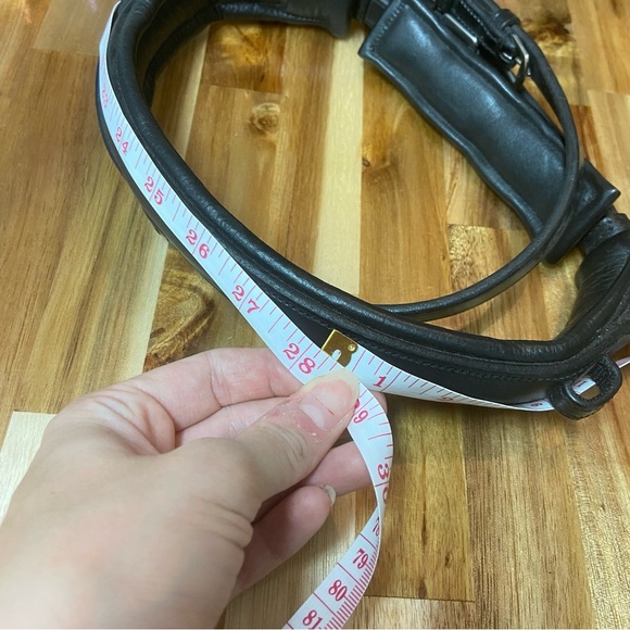 English Bridal Flash Noseband Cavesson Truly Canadian leather Black - Picture 3 of 6